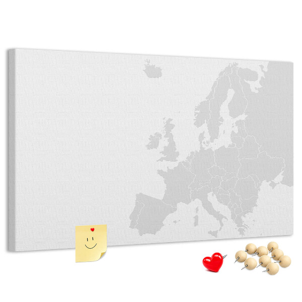 Tablica korkowa ozdobna Mapa Europy do zaznaczania lokalizacji