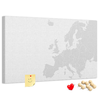 Tablica korkowa ozdobna Mapa Europy do zaznaczania lokalizacji