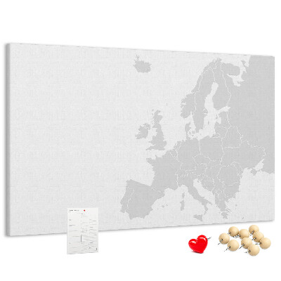 Tablica korkowa ozdobna Mapa Europy do zaznaczania lokalizacji