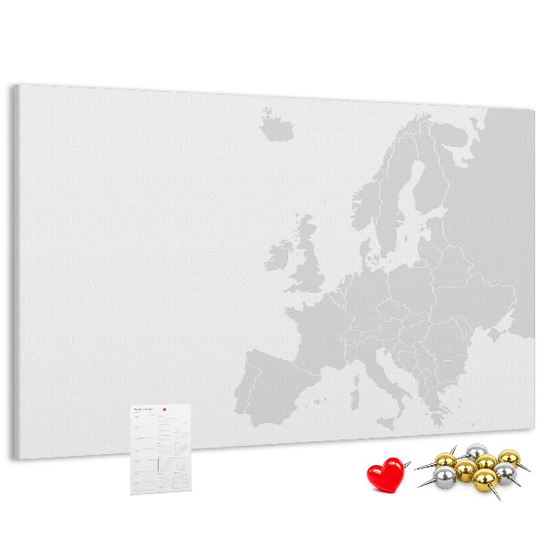 Tablica korkowa ozdobna Mapa Europy do zaznaczania lokalizacji