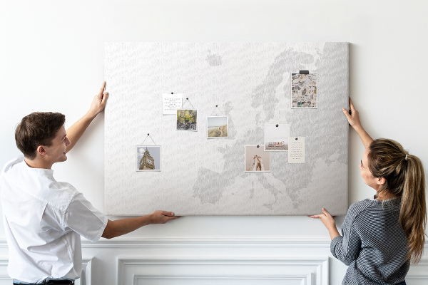 Tablica korkowa ozdobna Mapa Europy do zaznaczania lokalizacji