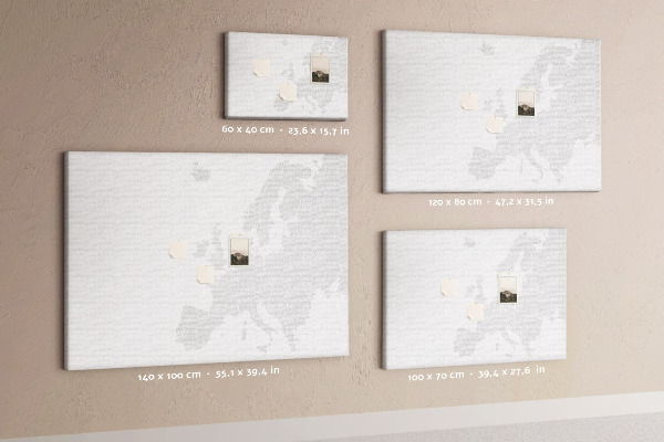 Tablica korkowa ozdobna Mapa Europy do zaznaczania lokalizacji