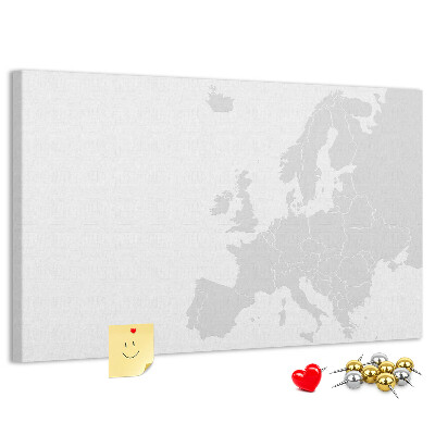 Tablica korkowa ozdobna Mapa Europy do zaznaczania lokalizacji