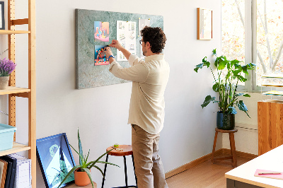 Tablica korkowa Zielony marmur z delikatnymi żyłkami