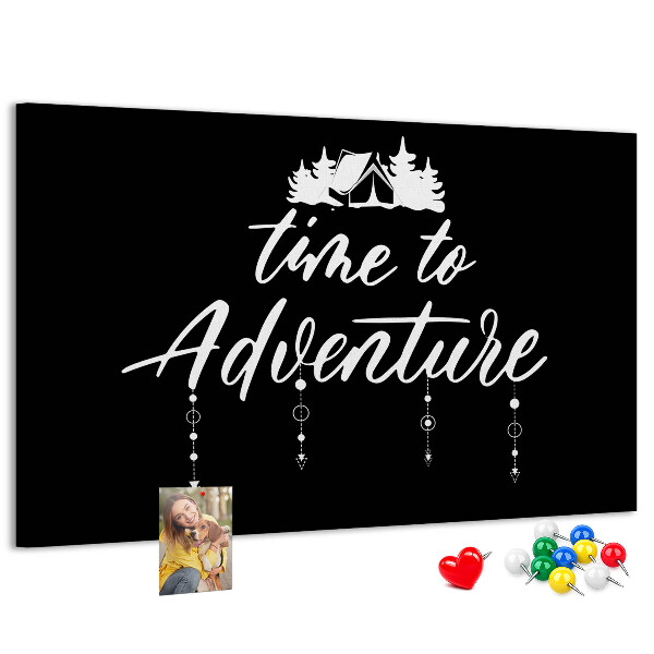 Tablica korkowa Czas na przygodę w naturze.