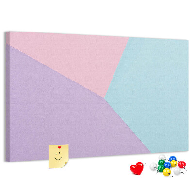 Tablica korkowa ozdobna Geometria pastelowych kształtów w kolorach.