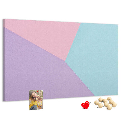 Tablica korkowa ozdobna Geometria pastelowych kształtów w kolorach.