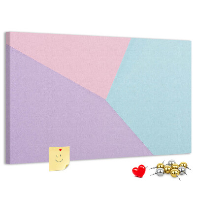 Tablica korkowa ozdobna Geometria pastelowych kształtów w kolorach.