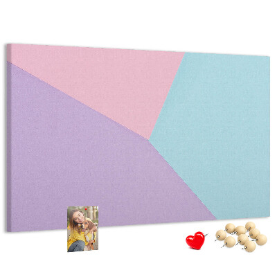 Tablica korkowa ozdobna Geometria pastelowych kształtów w kolorach.