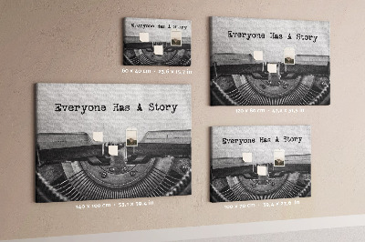 Tablica korkowa Historia ukryta w maszynie do pisania