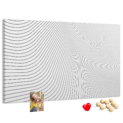 Tablica korkowa Fale linii w minimalistycznym stylu