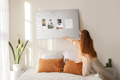 Tablica korkowa Fale linii w minimalistycznym stylu