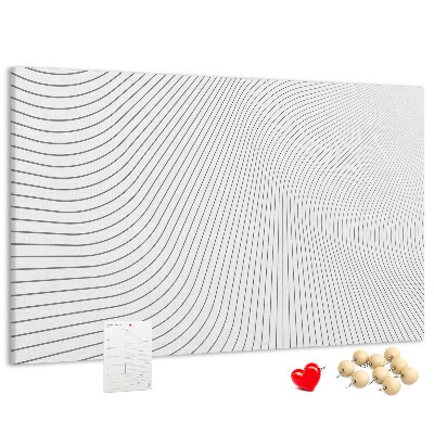 Tablica korkowa Fale linii w minimalistycznym stylu