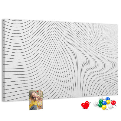 Tablica korkowa Fale linii w minimalistycznym stylu