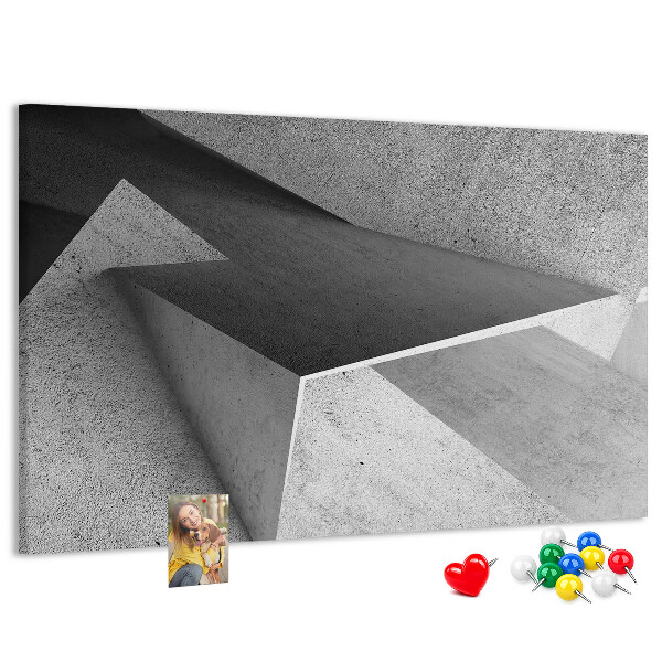 Tablica korkowa z nadrukiem Geometryczne kształty w minimalistycznym stylu