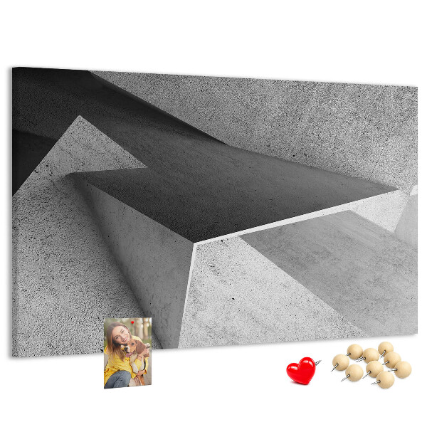 Tablica korkowa z nadrukiem Geometryczne kształty w minimalistycznym stylu