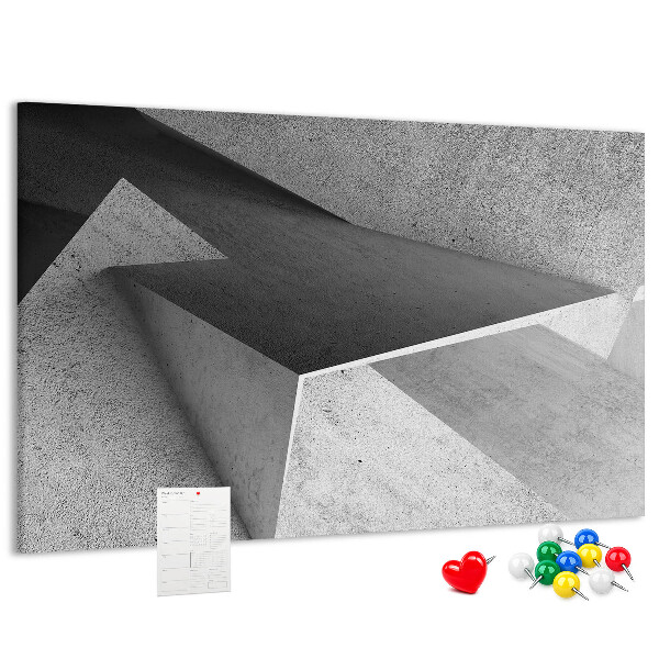 Tablica korkowa z nadrukiem Geometryczne kształty w minimalistycznym stylu