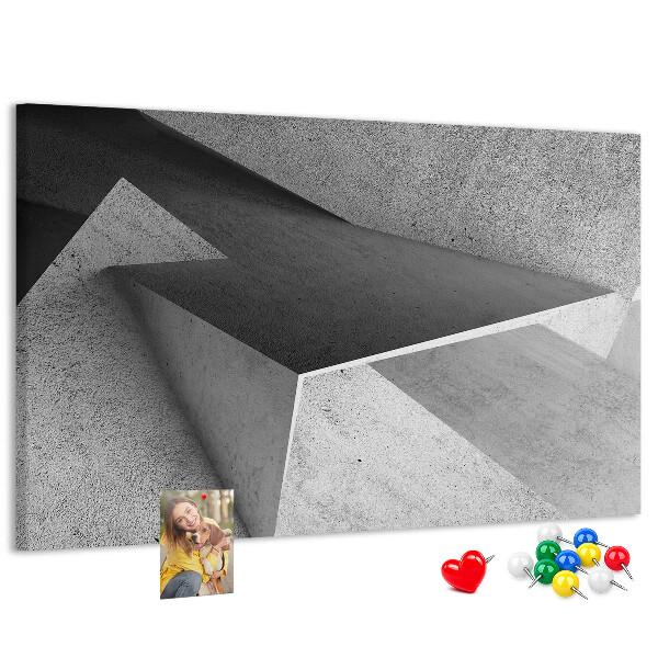 Tablica korkowa z nadrukiem Geometryczne kształty w minimalistycznym stylu