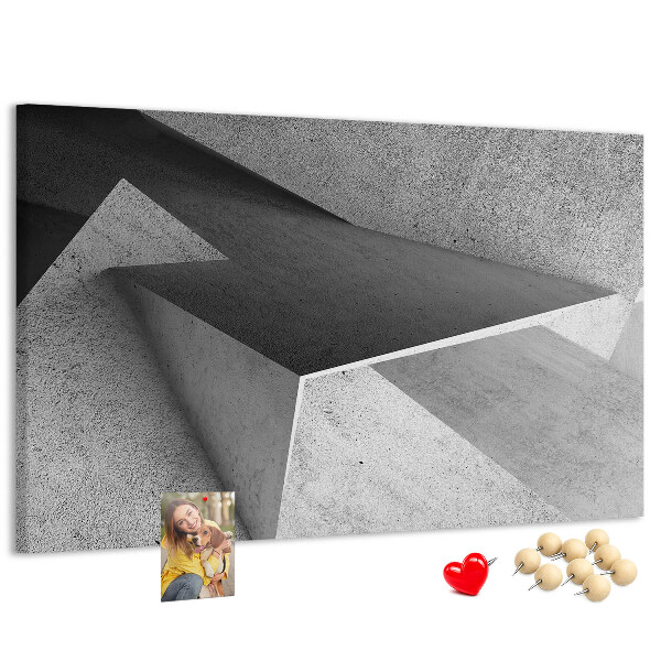 Tablica korkowa z nadrukiem Geometryczne kształty w minimalistycznym stylu