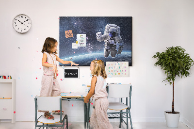 Tablica korkowa Astronauta w kosmicznej przestrzeni gwiazdowej