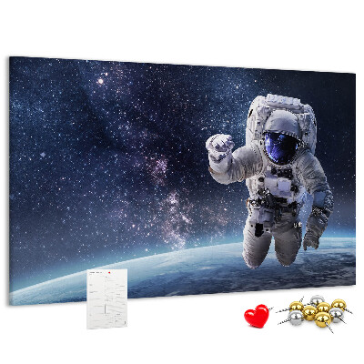 Tablica korkowa Astronauta w kosmicznej przestrzeni gwiazdowej
