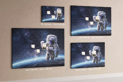 Tablica korkowa Astronauta w kosmicznej przestrzeni gwiazdowej