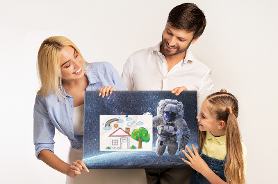 Tablica korkowa Astronauta w kosmicznej przestrzeni gwiazdowej