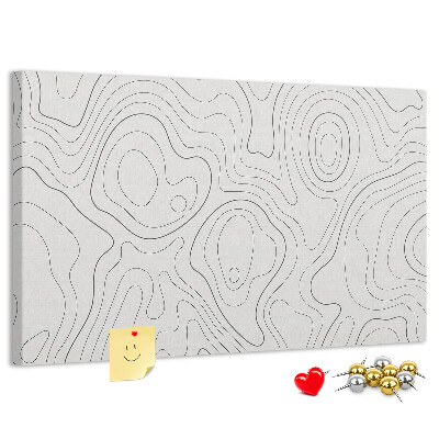 Tablica korkowa Abstrakcyjne linie w formie konturów