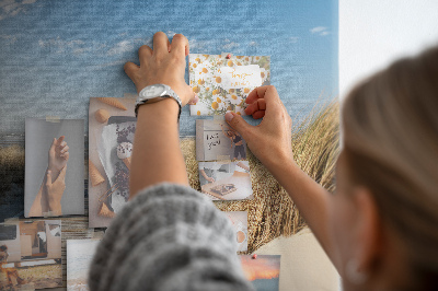 Tablica korkowa ozdobna Spacer po plaży w letnim słońcu