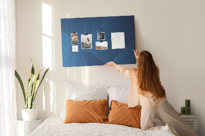 Tablica korkowa Eleganckie geometryczne wzory w odcieniach niebieskiego