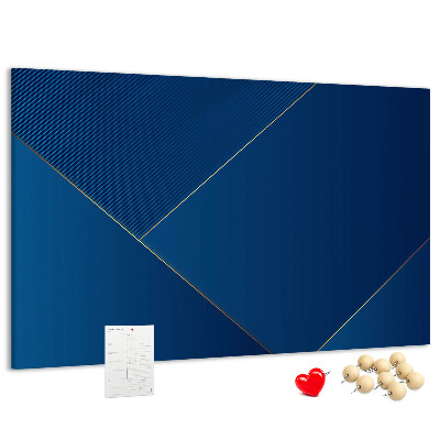 Tablica korkowa Eleganckie geometryczne wzory w odcieniach niebieskiego