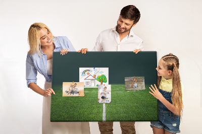 Tablica korkowa Boisko piłkarskie z liniami i trawą.