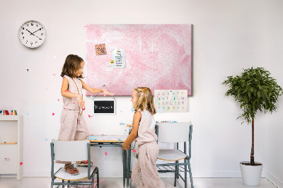 Tablica korkowa Delikatne różowe pióra na tle.