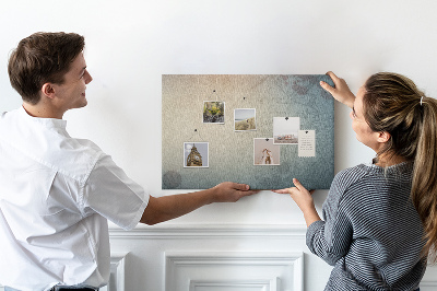 Tablica korkowa z nadrukiem Starożytna mapa z delikatnymi plamami