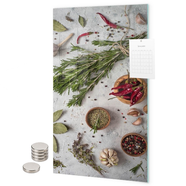 Tablica magnetyczna na ścianę Zioła aromatyczne