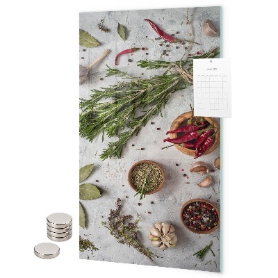 Tablica magnetyczna na ścianę Zioła aromatyczne