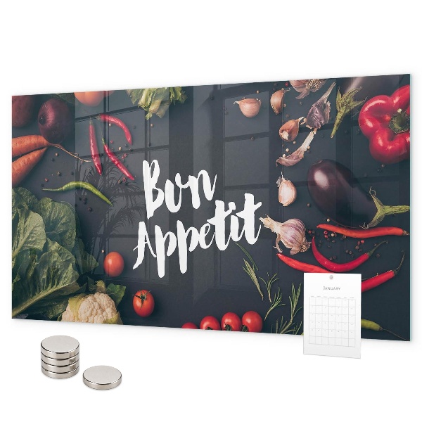 Tablica magnetyczna na magnesy Napis Bon appetit