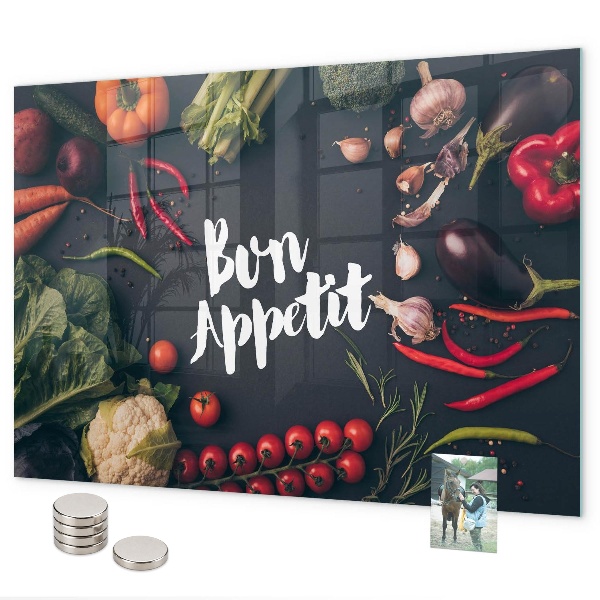 Tablica magnetyczna na magnesy Napis Bon appetit