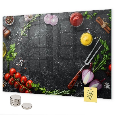 Tablica magnetyczna na magnesy Warzywa na blacie