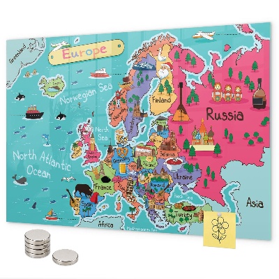 Tablica magnetyczna na magnesy Mapa Europy