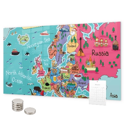 Tablica magnetyczna na magnesy Mapa Europy