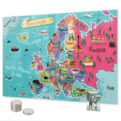 Tablica magnetyczna na magnesy Mapa Europy