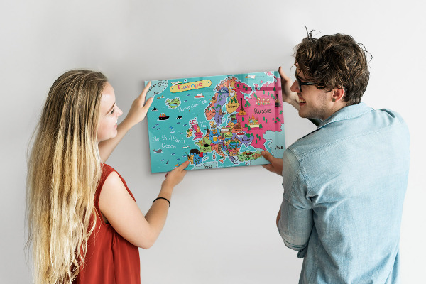Tablica magnetyczna na magnesy Mapa Europy