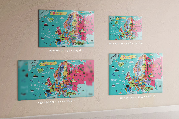 Tablica magnetyczna na magnesy Mapa Europy