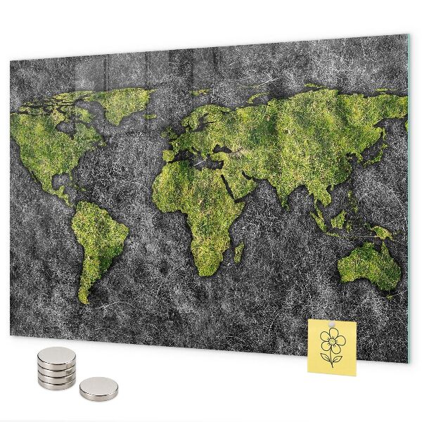 Tablica magnetyczna na magnesy Mapa świata