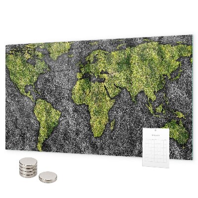 Tablica magnetyczna na magnesy Mapa świata