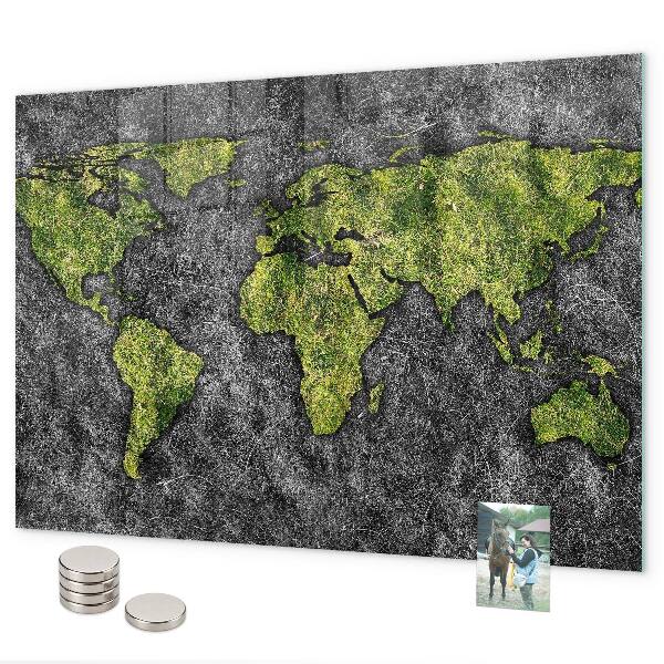 Tablica magnetyczna na magnesy Mapa świata
