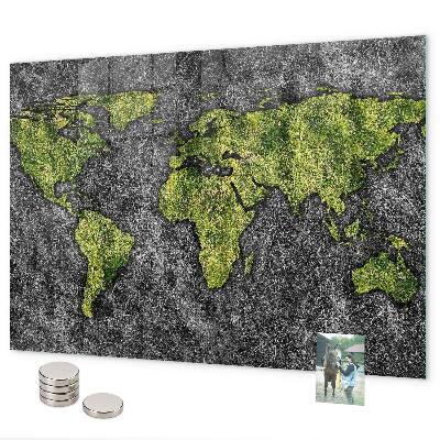 Tablica magnetyczna na magnesy Mapa świata