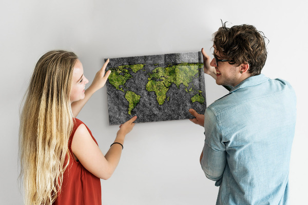 Tablica magnetyczna na magnesy Mapa świata