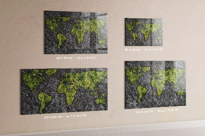 Tablica magnetyczna na magnesy Mapa świata